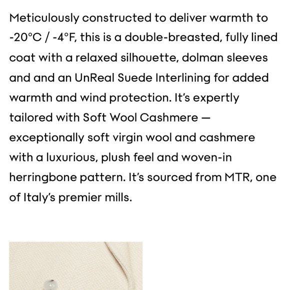 Aritzia The Slouch Coat Herringbone size small nwt - Picture 3 of 3